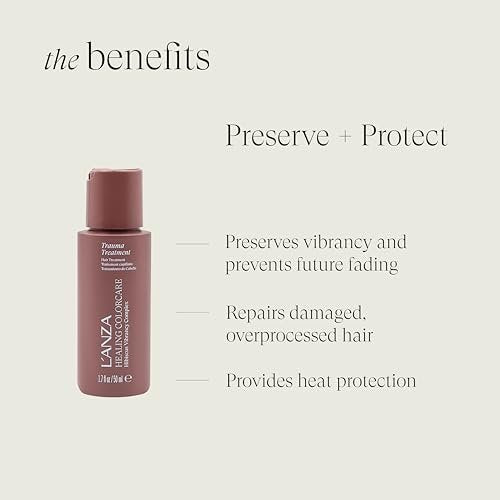 L'ANZA Healing Colorcare Mini Hair Care Kit - Color-Safe Shampoo, Conditioner & Trauma Treatment Leave-In for Dry, Damaged or Treated Hair - Anti-Fade Formula Avelisse