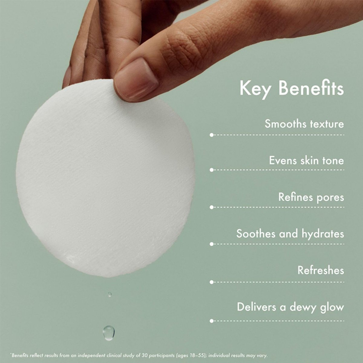 Summer Fridays Gentle Reset Daily Exfoliating Pads - AHA + PHA Face Exfoliator for Smooth Texture & Even Skin - Soothing Hydrating Toner Pads - Vegan & Made in Korea (30 Count) Avelisse