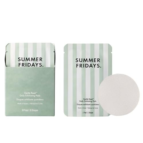 Summer Fridays Gentle Reset Daily Exfoliating Pads - AHA + PHA Face Exfoliator for Smooth Texture & Even Skin - Soothing Hydrating Toner Pads - Vegan & Made in Korea (30 Count) Avelisse
