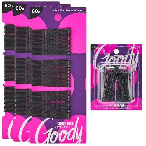 Goody 255-Piece Black Bobby Pin Kit with Magnetic Holder – Ultra-Strong All-Day Hold for All Hair Types - görsel 2