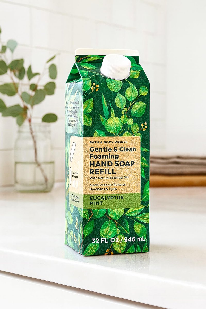 Bath & Body Works Eucalyptus Mint Gentle & Clean Foaming Hand Soap Refill - 32 fl oz / 946 ml - Refreshing Aromatherapy Scent with Essential Oils Avelisse