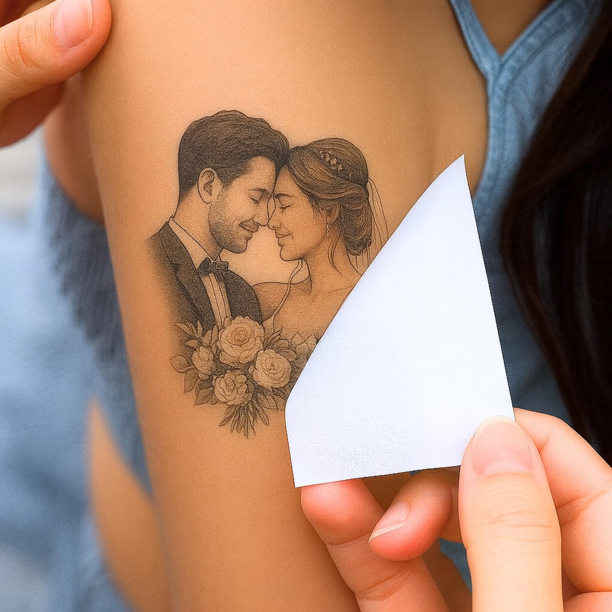 Party Pack Custom Temporary Tattoos with Your Face – Funny Personalized Fake Tattoos for Parties, Weddings & Events | Made in USA Avelisse