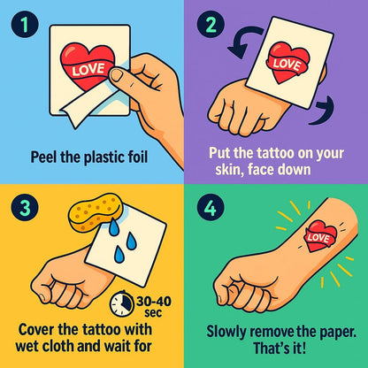 Party Pack Custom Temporary Tattoos with Your Face – Funny Personalized Fake Tattoos for Parties, Weddings & Events | Made in USA Avelisse