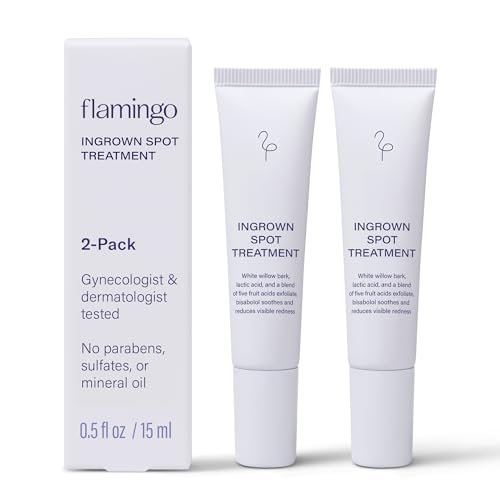 Flamingo Ingrown Hair Treatment & Spot Treatment Applicator (2-Pack, 0.5 FL OZ Each) – Dermatologist & Gynecologist Tested Avelisse