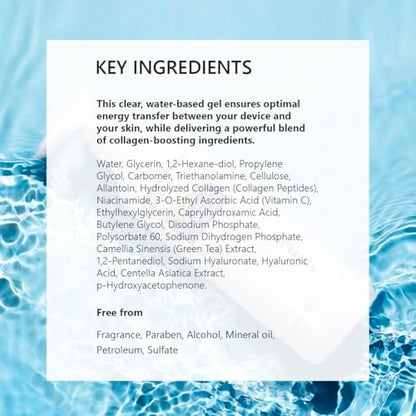Oeneis Hydro-Collagen Boost Gel – Conductive Gel with Hydrolyzed Collagen, Niacinamide & Hyaluronic Acid for Microcurrent & RF Facial Treatments, Fragrance-Free, Paraben-Free, 7.05 oz