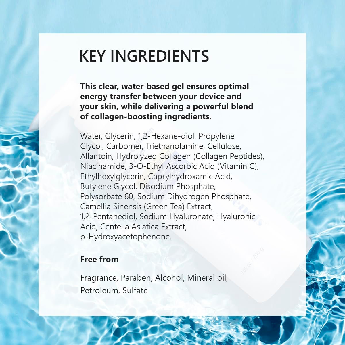Oeneis Hydro-Collagen Boost Gel – Conductive Gel with Hydrolyzed Collagen, Niacinamide & Hyaluronic Acid for Microcurrent & RF Facial Treatments, Fragrance-Free, Paraben-Free, 7.05 oz - görsel 13