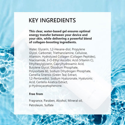 Oeneis Hydro-Collagen Boost Gel – Conductive Gel with Hydrolyzed Collagen, Niacinamide & Hyaluronic Acid for Microcurrent & RF Facial Treatments, Fragrance-Free, Paraben-Free, 7.05 oz