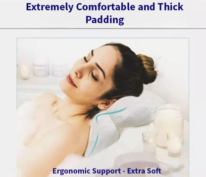 Luxury Bath Pillow for Tub – Non-Slip, Thick Support for Head, Neck, Shoulders & Back – Soft, Large, Comfortable Bathtub Cushion Headrest – Fits Any Tub – Made of 3D Mesh Polyester Avelisse