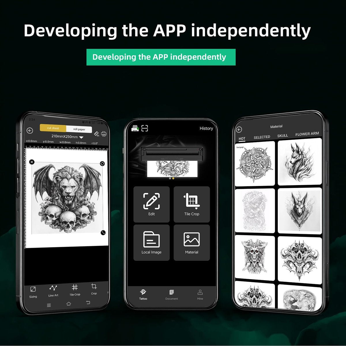 INKLESSPRINT Tattoo Stencil Printer Machine – Portable Transfer Printer for Tattoo Artists & Enthusiasts, Supports Smartphone & PC (Android, iOS, Windows, Mac) Avelisse