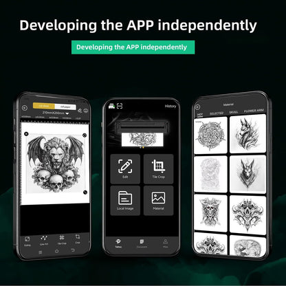 INKLESSPRINT Tattoo Stencil Printer Machine – Portable Transfer Printer for Tattoo Artists & Enthusiasts, Supports Smartphone & PC (Android, iOS, Windows, Mac) Avelisse