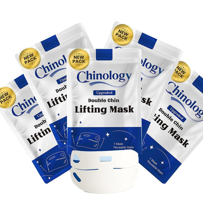 Chinology Double Chin Lifting Mask - 2026 New Reusable Upgraded Deep Collagen Firming Mask for Face and Neck, Helps Create a Three-Dimensional Jawline (5 Pcs) Avelisse