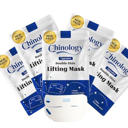 Chinology Double Chin Lifting Mask - 2026 New Reusable Upgraded Deep Collagen Firming Mask for Face and Neck, Helps Create a Three-Dimensional Jawline (5 Pcs) Avelisse