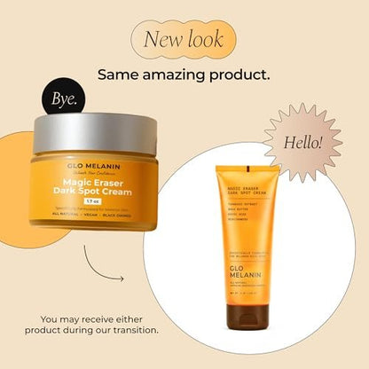 Glo Melanin Magic Eraser Dark Spot Cream for Face, Body & Sensitive Areas – Inner Thighs Remover, Faded Cream for Black Spots, Made in USA, 1.7 Oz Avelisse