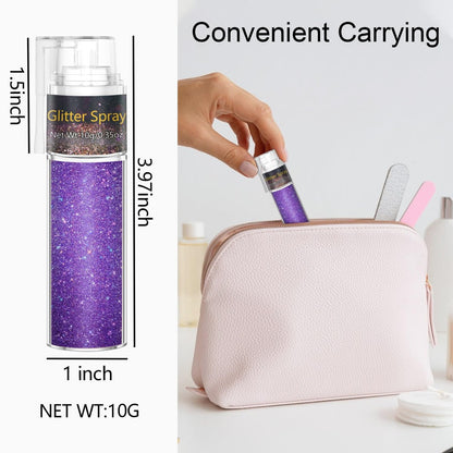 GADMLURY Sparkling Purple Hair and Body Glitter Spray – Extra Fine Face Shimmer Powder for Festivals, Rave Clothes, Nail Art & Crafts Avelisse