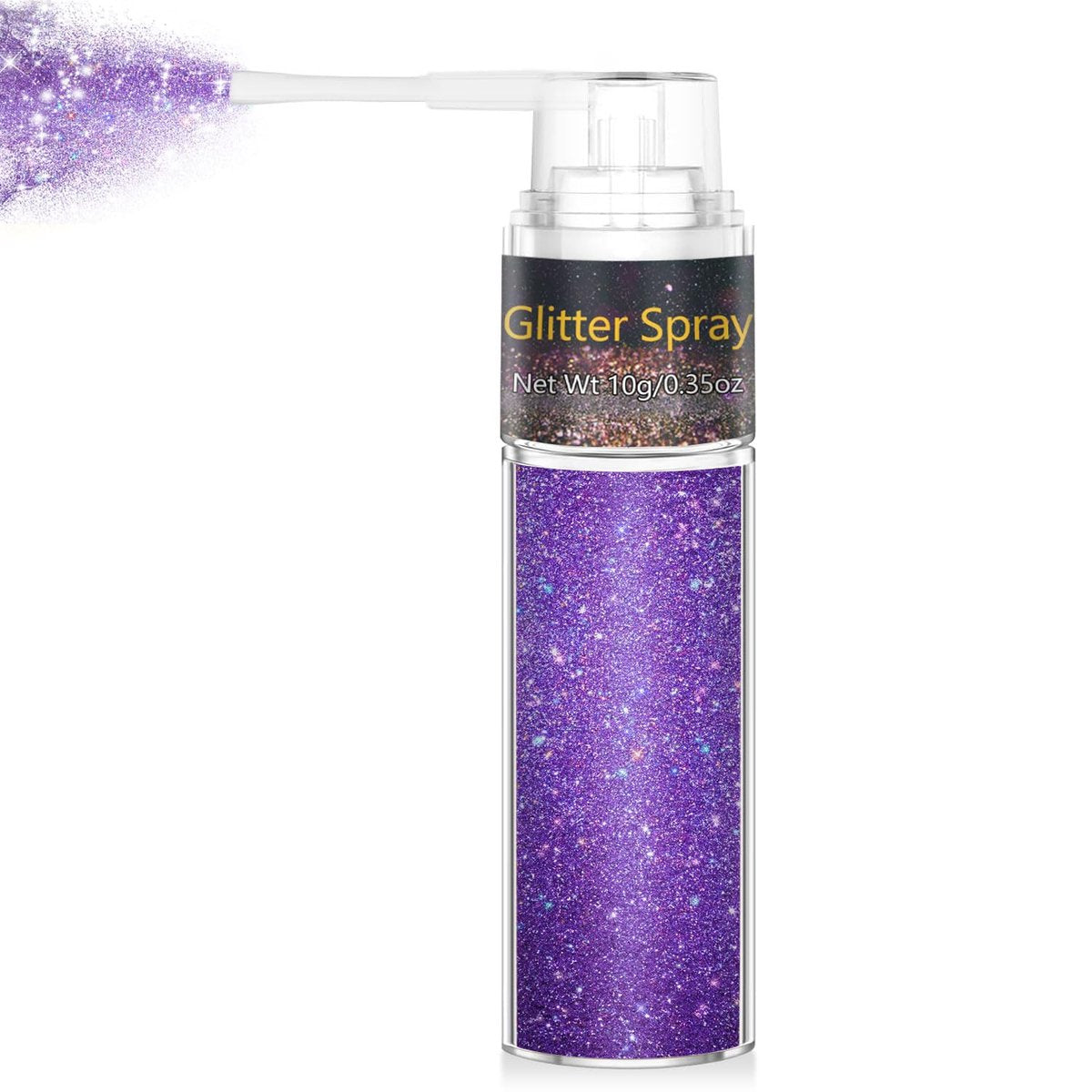 GADMLURY Sparkling Purple Hair and Body Glitter Spray – Extra Fine Face Shimmer Powder for Festivals, Rave Clothes, Nail Art & Crafts Avelisse