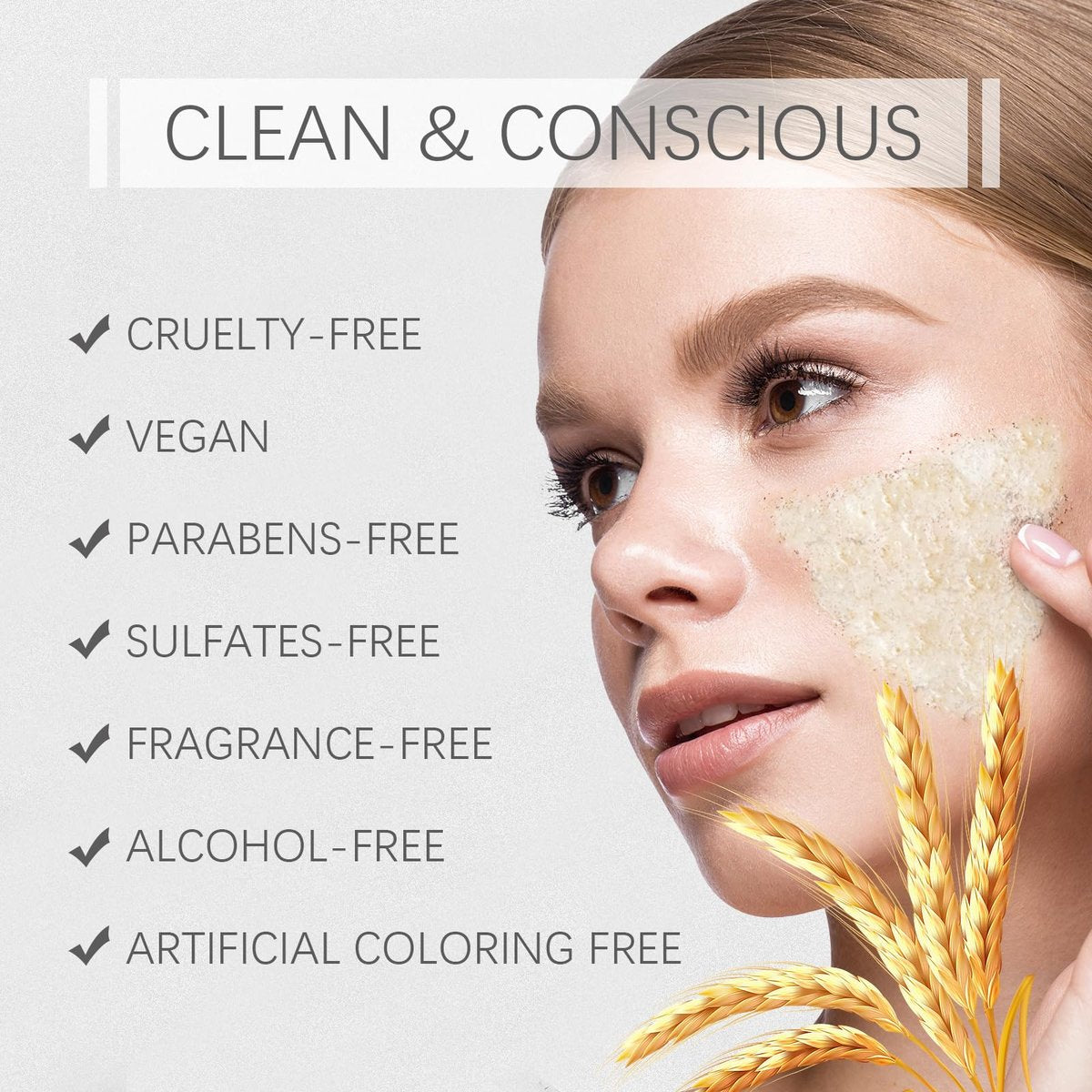 Bmrewax Rice Face Mask - Gentle Exfoliating Wash Off Facial Mask for Dull, Rough Skin, Pore Clearing, Remove Dead Skin Cells for All Skin Types (3.53 Fl Oz) - görsel 7