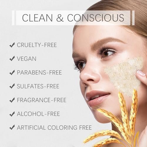Bmrewax Rice Face Mask - Gentle Exfoliating Wash Off Facial Mask for Dull, Rough Skin, Pore Clearing, Remove Dead Skin Cells for All Skin Types (3.53 Fl Oz) - görsel 8