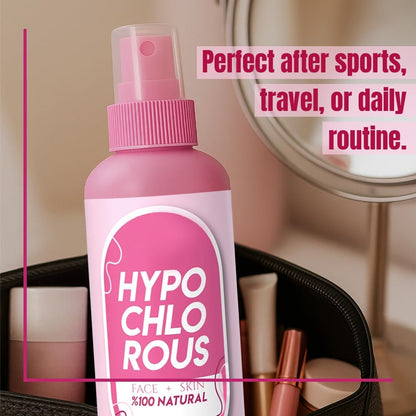 HOCl Hypochlorous Acid Spray Pure 250 ml / 8.4 oz – Natural Skin & Face Mist – Gentle Refreshing Formula for Cleansing, Soothing & Deodorizing – Alcohol-Free & pH Balanced