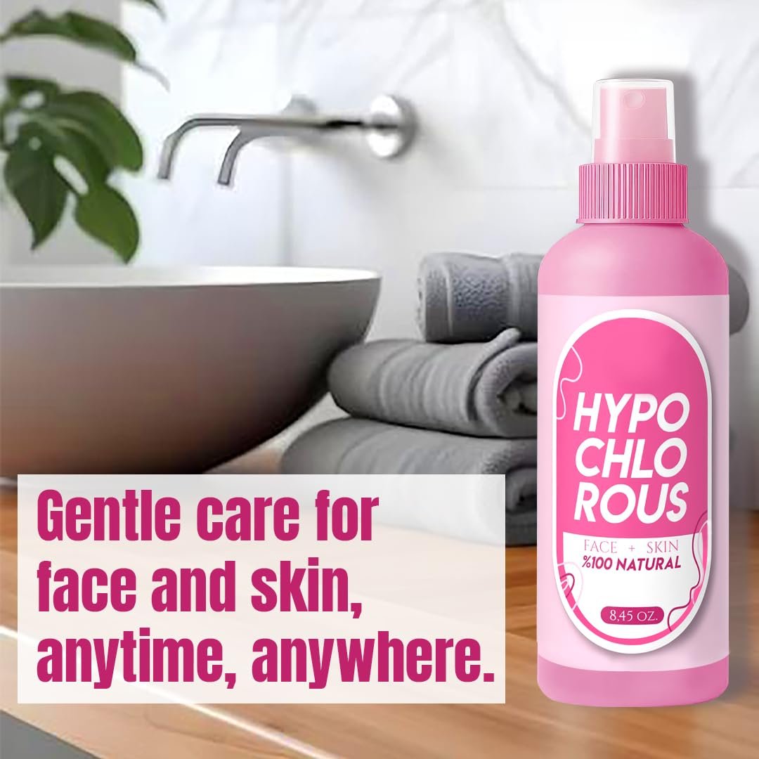 HOCl Hypochlorous Acid Spray Pure 250 ml / 8.4 oz – Natural Skin & Face Mist – Gentle Refreshing Formula for Cleansing, Soothing & Deodorizing – Alcohol-Free & pH Balanced - görsel 3