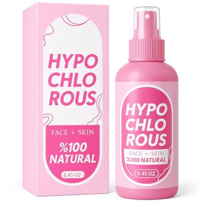HOCl Hypochlorous Acid Spray Pure 250 ml / 8.4 oz – Natural Skin & Face Mist – Gentle Refreshing Formula for Cleansing, Soothing & Deodorizing – Alcohol-Free & pH Balanced