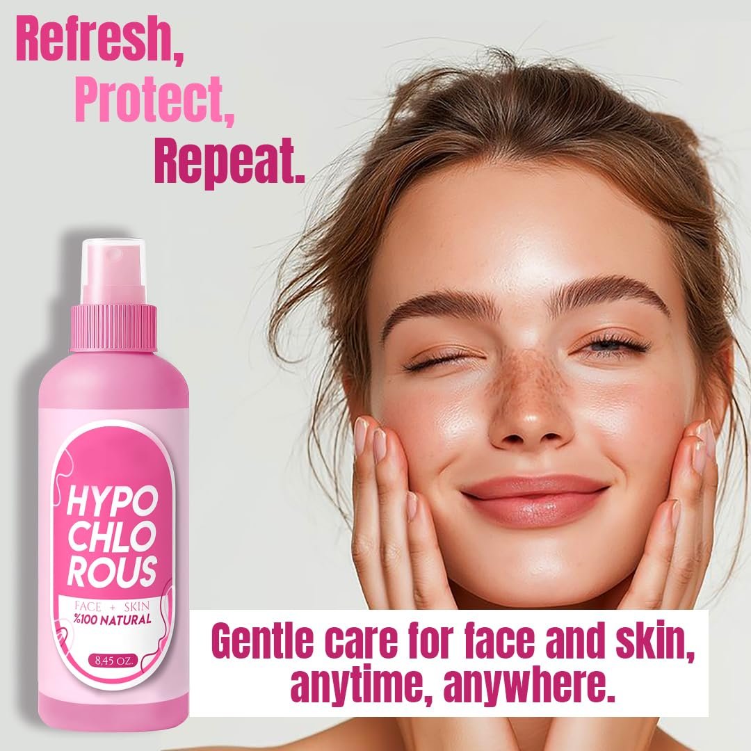 HOCl Hypochlorous Acid Spray Pure 250 ml / 8.4 oz – Natural Skin & Face Mist – Gentle Refreshing Formula for Cleansing, Soothing & Deodorizing – Alcohol-Free & pH Balanced - görsel 7