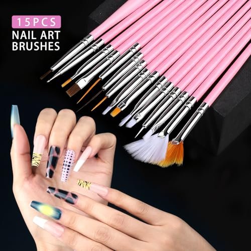 Teenitor 4 Boxes Nail Charms and Gems Set - Complete Nail Rhinestones Kit with Brushes, Stand, Stickers & Gold Pearls for Women Nail Decorations - görsel 4