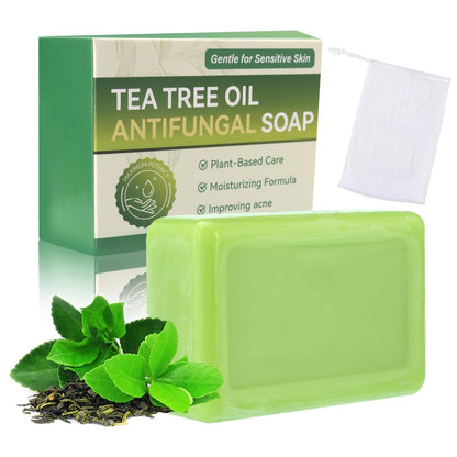 Tea Tree Soap Bar - Natural Relief for Foot Discomfort & Skin Irritations, Gentle Exfoliating Body Soap for Men & Women
