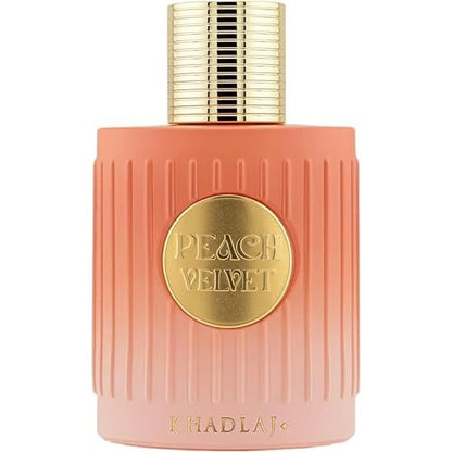 Khadlaj Peach Velvet Eau de Parfum for Women – Fruity Sweet Amber Gourmand Long-Lasting Fragrance 100ml