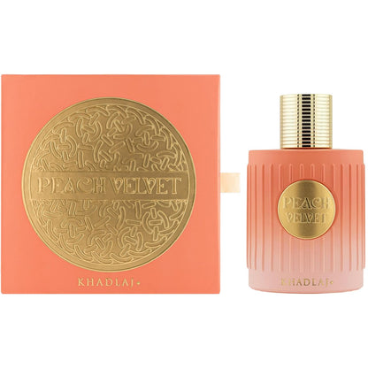 Khadlaj Peach Velvet Eau de Parfum for Women – Fruity Sweet Amber Gourmand Long-Lasting Fragrance 100ml