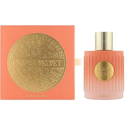 Khadlaj Peach Velvet Eau de Parfum for Women – Fruity Sweet Amber Gourmand Long-Lasting Fragrance 100ml