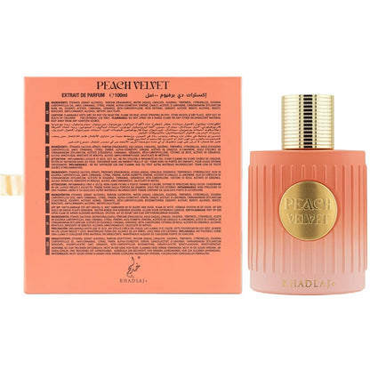 Khadlaj Peach Velvet Eau de Parfum for Women – Fruity Sweet Amber Gourmand Long-Lasting Fragrance 100ml