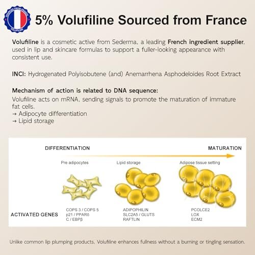YouthVibe 5% Volufiline Lip Care Set - Nourishing & Hydrating Lip Plumper and Lip Mask with Squalane, Shea Butter, Collagen, Peptide & PDRN for Fuller-Looking Lips - görsel 12