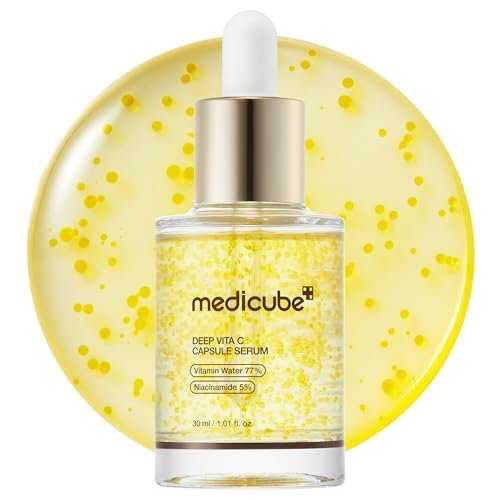 Medicube Deep Vitamin C Capsule Serum | Hydrating Vitamin C Serum for Dull & Uneven-Looking Skin | Liposome Capsules for Smooth, Radiant Texture | Korean Skincare 1.01 fl.oz Avelisse