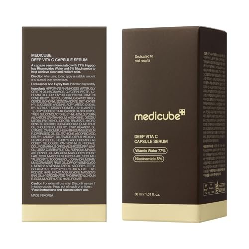 Medicube Deep Vitamin C Capsule Serum | Hydrating Vitamin C Serum for Dull & Uneven-Looking Skin | Liposome Capsules for Smooth, Radiant Texture | Korean Skincare 1.01 fl.oz Avelisse