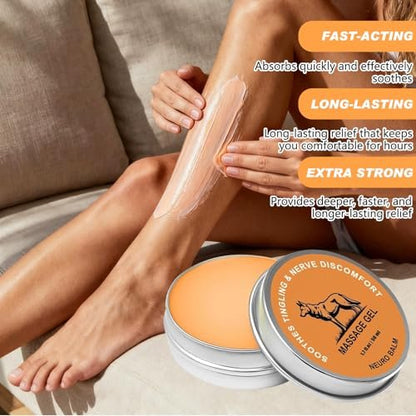 2-Pack Neuro Balm: Nerve Relief Balm for Neuropathy - Natural Joint Care Soothing Massage Cream with Magnesium and Menthol Avelisse