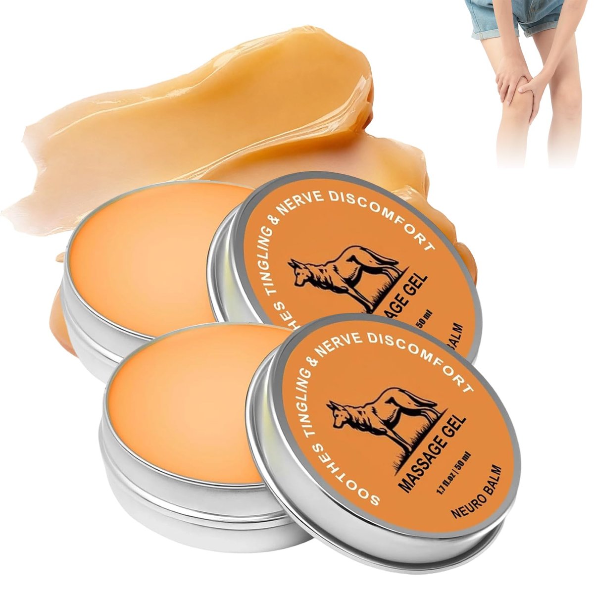 2-Pack Neuro Balm: Nerve Relief Balm for Neuropathy - Natural Joint Care Soothing Massage Cream with Magnesium and Menthol Avelisse