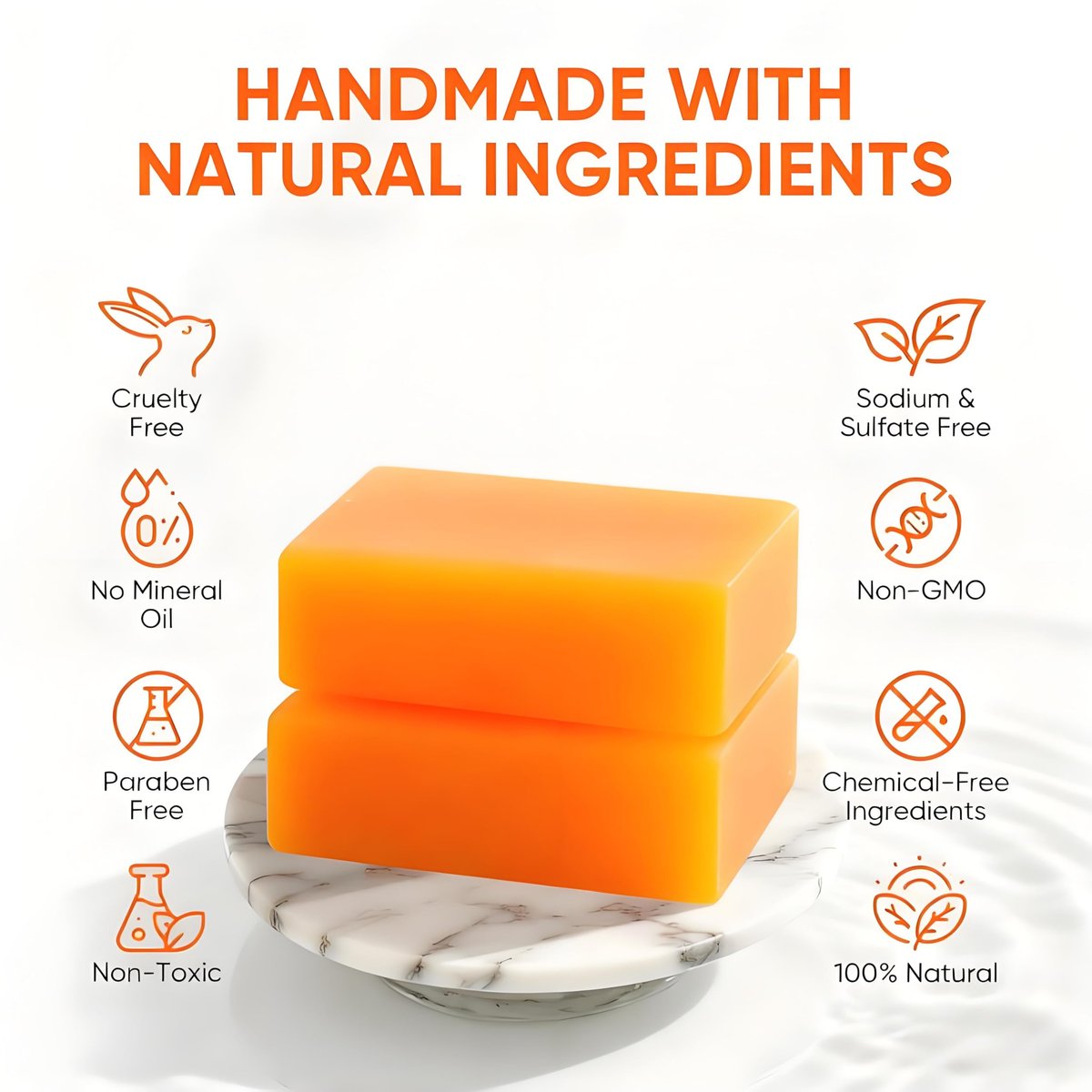 2-Pack Natural Persimmon Soap Bar for Body Odor Control | Organic Deodorant Soap for Old People Smell | Handmade Deep Cleansing & Moisturizing for Women & Men Avelisse