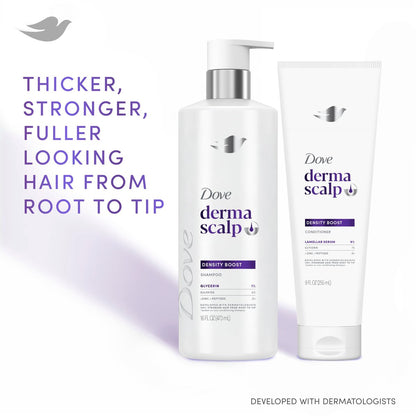 Dove Derma Scalp Density Boost Shampoo with Glycerin, Sulfates & Zinc + Peptides – 16 oz