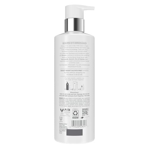 Dove Derma Scalp Density Boost Shampoo with Glycerin, Sulfates & Zinc + Peptides – 16 oz - görsel 3