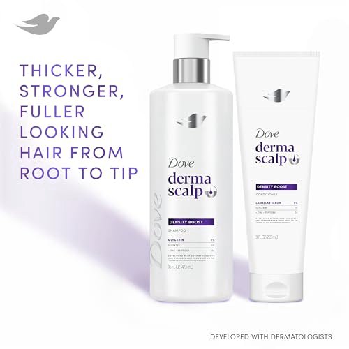 Dove Derma Scalp Density Boost Shampoo with Glycerin, Sulfates & Zinc + Peptides – 16 oz - görsel 5
