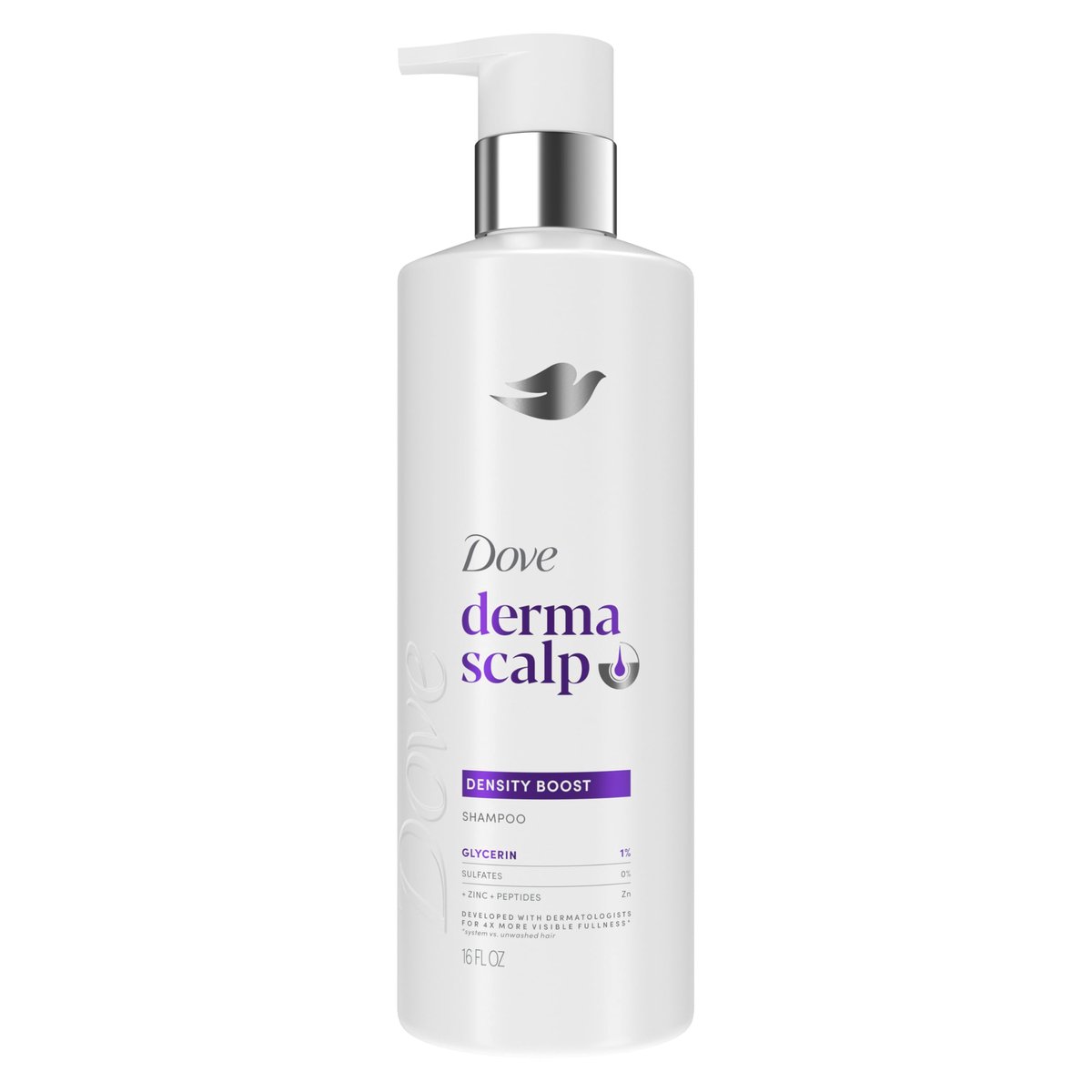 Dove Derma Scalp Density Boost Shampoo with Glycerin, Sulfates & Zinc + Peptides – 16 oz - görsel 2