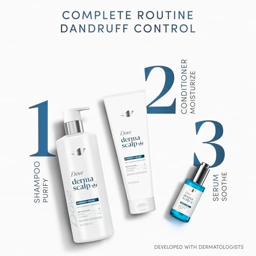 Dove Derma Scalp Dandruff Relief Conditioner with Salicylic Acid, Lamellar Serum & Niacinamide - 9 fl oz - görsel 12