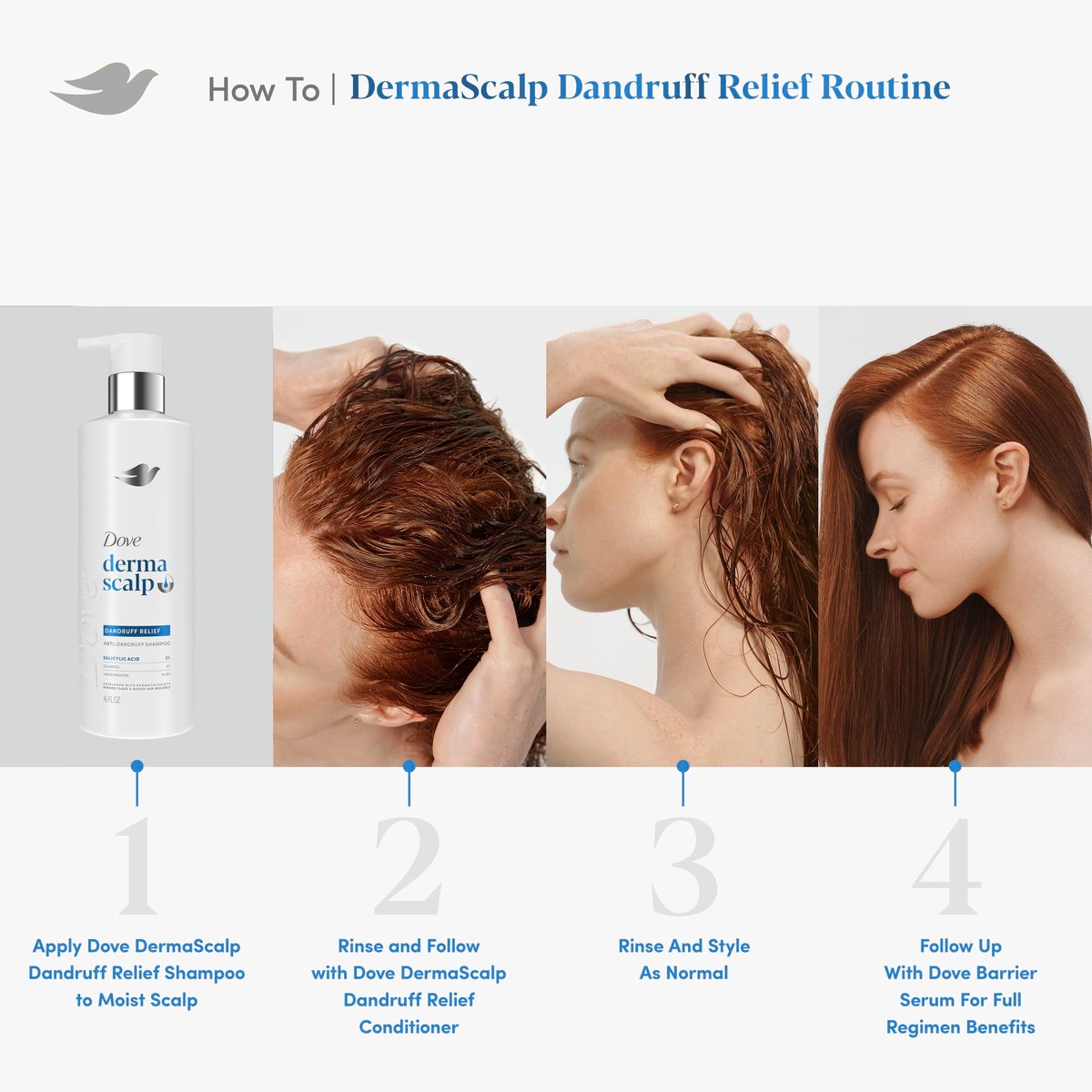 Dove Derma Scalp Dandruff Relief Shampoo with Salicylic Acid & Niacinamide – 16 fl oz - görsel 14