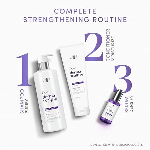 Dove Derma Scalp Density Boost Conditioner with Lamellar Serum, Glycerin, Zinc & Peptides for Hair Loss and Breakage, 9 oz - görsel 12