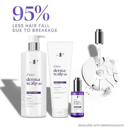 Dove Derma Scalp Density Boost Conditioner with Lamellar Serum, Glycerin, Zinc & Peptides for Hair Loss and Breakage, 9 oz
