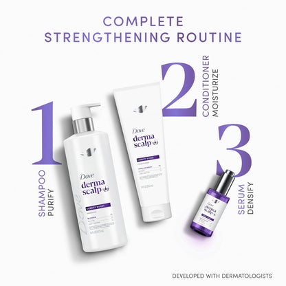 Dove Derma Scalp Density Boost Conditioner with Lamellar Serum, Glycerin, Zinc & Peptides for Hair Loss and Breakage, 9 oz