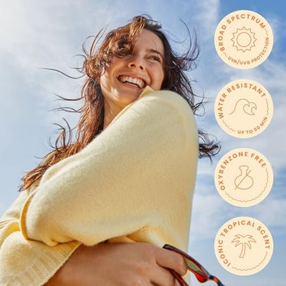 Hawaiian Tropic Weightless Hydration Sunscreen Stick SPF 60+ - Travel Size Face & Body Sunblock, Oil Free, Non Comedogenic, 0.5 oz
