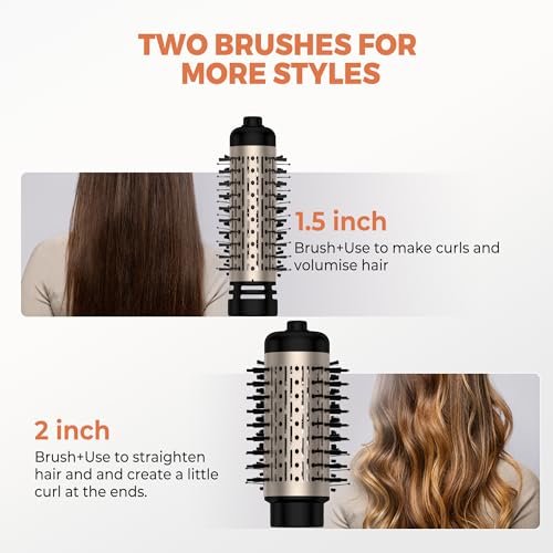 3 in 1 Rotating Hair Dryer Brush - White | OKWRAP Avelisse