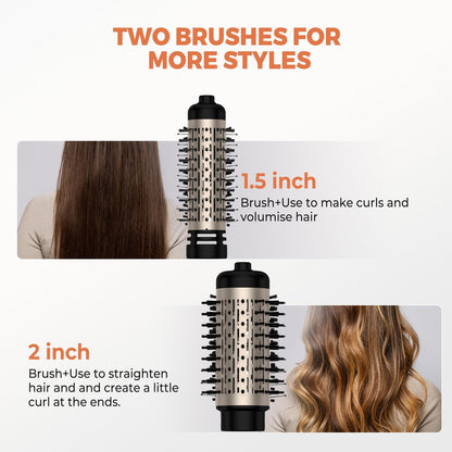 3 in 1 Rotating Hair Dryer Brush - White | OKWRAP Avelisse