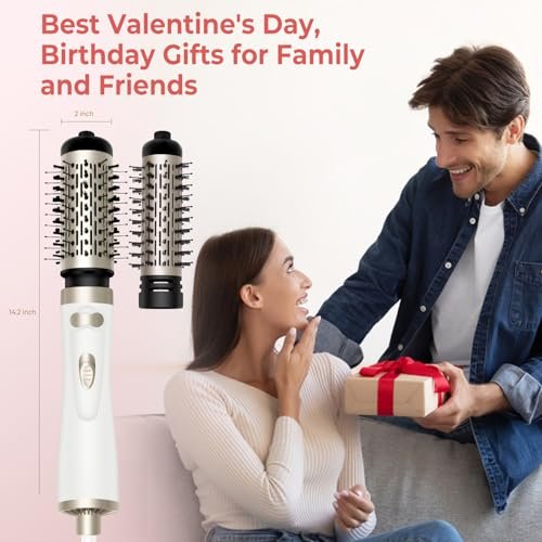 3 in 1 Rotating Hair Dryer Brush - White | OKWRAP Avelisse